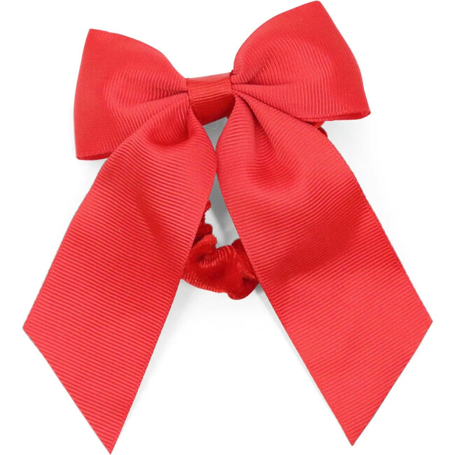 Grosgrain Bow Scrunchie, Red