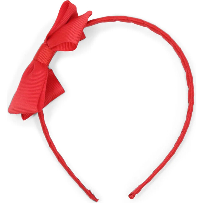 Grosgrain Bow Headband, Red