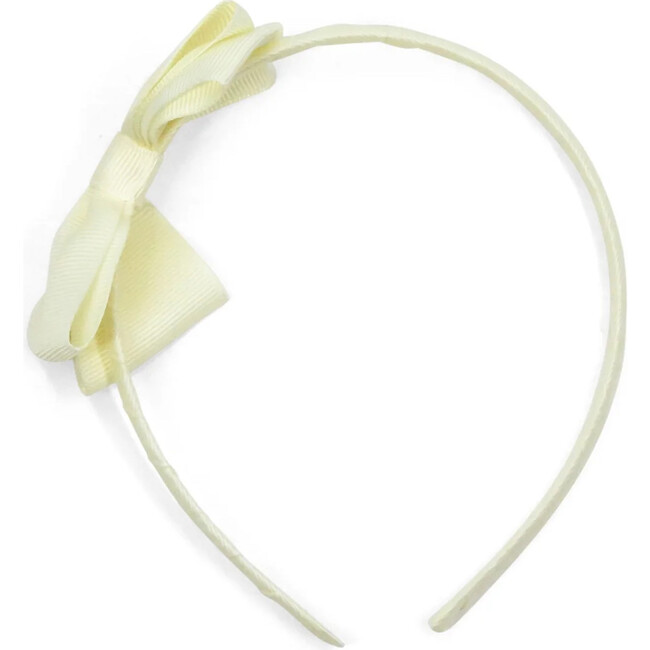 Grosgrain Bow Headband, Buttercream