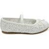 Victoria Sparkle Glitter Flat, White - Flats - 2