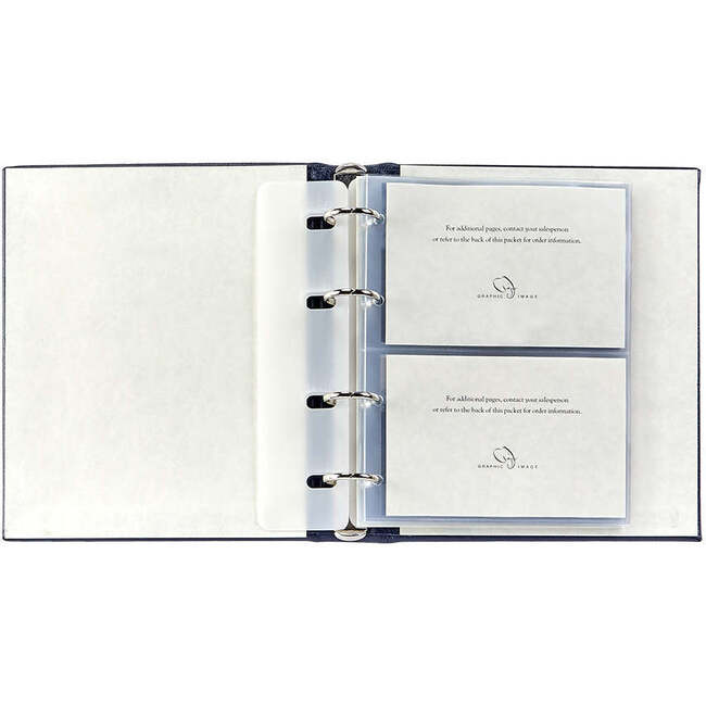 Medium Clear Pocket Pebble Grain Leather Photo Album, White - Frames - 2