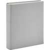 Medium Clear Pocket Pebble Grain Leather Photo Album, Light Gray - Frames - 1 - thumbnail