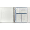 Large Clear Pocket Pebble Grain Leather Photo Album, Light Gray - Frames - 2