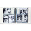 Large Clear Pocket Pebble Grain Leather Photo Album, Light Gray - Frames - 3