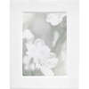 5" x 7" Pebble Grain Leather Frame, White - Frames - 1 - thumbnail