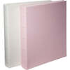 Large Clear Pocket Pebble Grain Leather Photo Album, Light Pink - Frames - 2