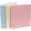 Large Clear Pocket Pebble Grain Leather Photo Album, Light Pink - Frames - 3