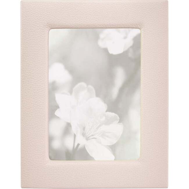 5" x 7" Pebble Grain Leather Frame, Light Pink