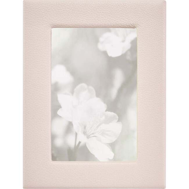 4" x 6" Pebble Grain Leather Frame, Light Pink