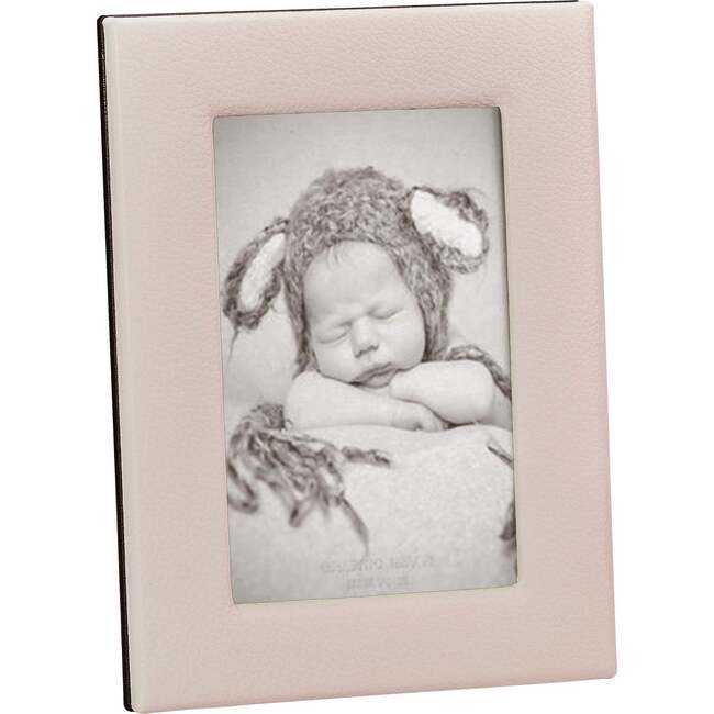 4" x 6" Pebble Grain Leather Frame, Light Pink - Frames - 3