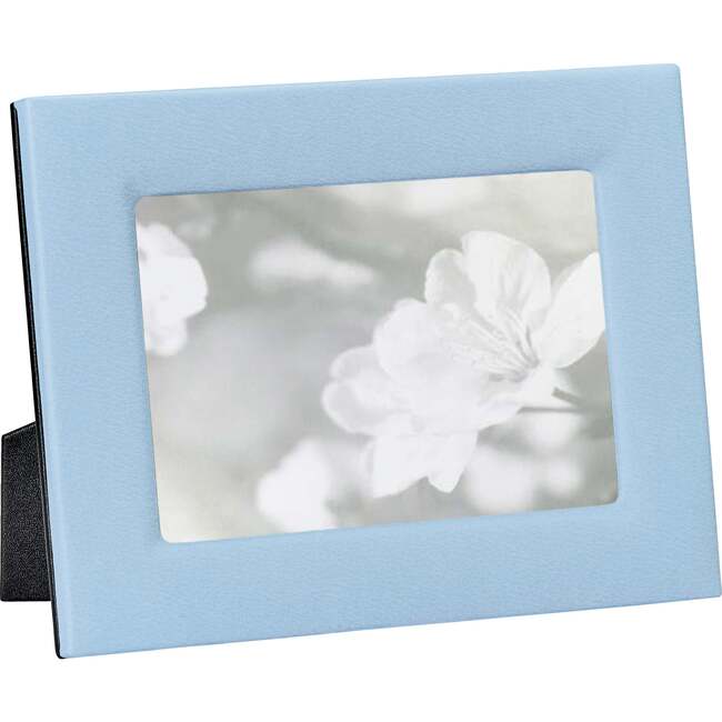 5" x 7" Pebble Grain Leather Frame, Light Blue - Frames - 3