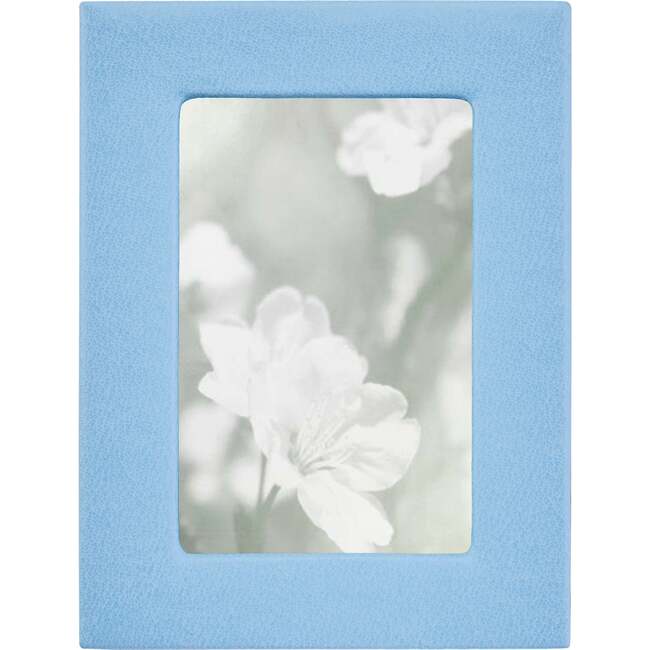 4" x 6" Pebble Grain Leather Frame, Light Blue - Frames - 2