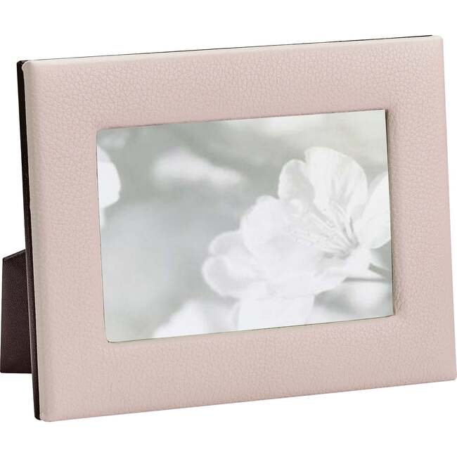 4" x 6" Pebble Grain Leather Frame, Light Pink - Frames - 4