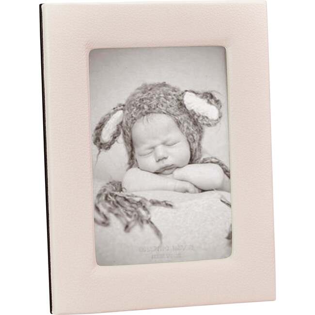 5" x 7" Pebble Grain Leather Frame, Light Pink - Frames - 4