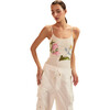 Wildflower Embroidered Tank Top, White - Shirts - 1 - thumbnail