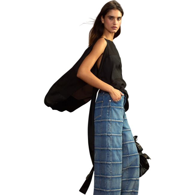 Windswept Silk Blouse, Black - Shirts - 2