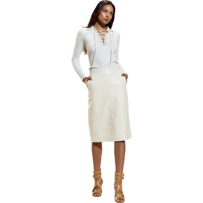 Ues Rib Knit Polo, White
