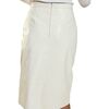 The London Leather Midi Skirt, Off White - Skirts - 1 - thumbnail