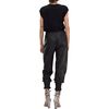 The London Leather Jogger, Black - Sweatpants - 1 - thumbnail