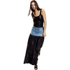 Tribeca Vegan Leather Combo Top, Black - Shirts - 3