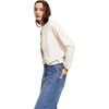 The London Leather Cropped Jacket, Off White - Jackets - 2