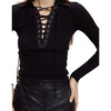 Ues Rib Knit Polo, Black - Shirts - 4