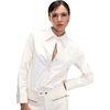 The London Leather Button Up Shirt, White - Button Downs - 2