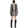 Snake-Embossed Vegan Leather Skirt, Multi - Skirts - 1 - thumbnail
