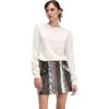 Snake-Embossed Vegan Leather Skirt, Multi - Skirts - 2