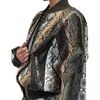 Snake-Embossed Vegan Leather Bomber Jacket, Multi - Fleece & Sherpa Jackets - 2