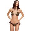 String Bikini Top, Black/Gold - One Pieces - 3