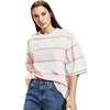 Malibu Striped Tee, Pink/White - Shirts - 2