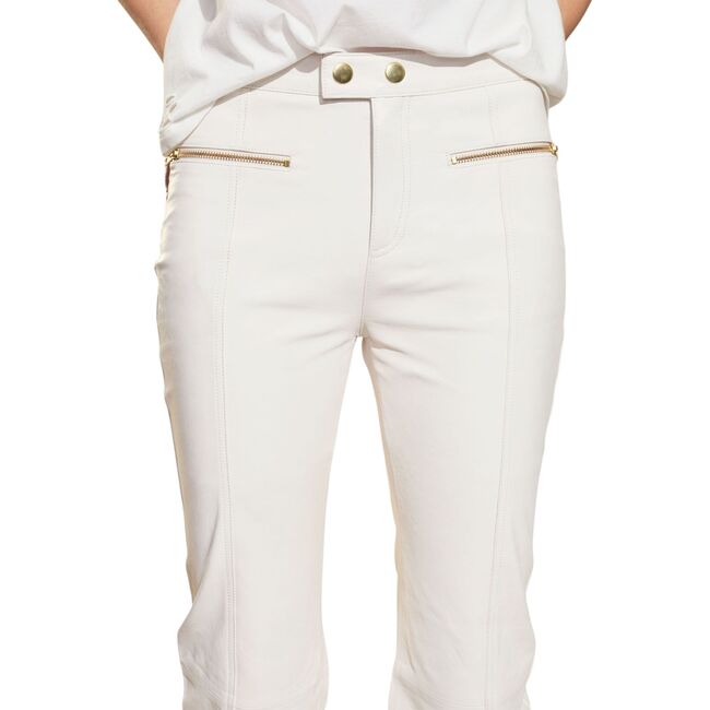 LEATHER CAPRIS, Off White