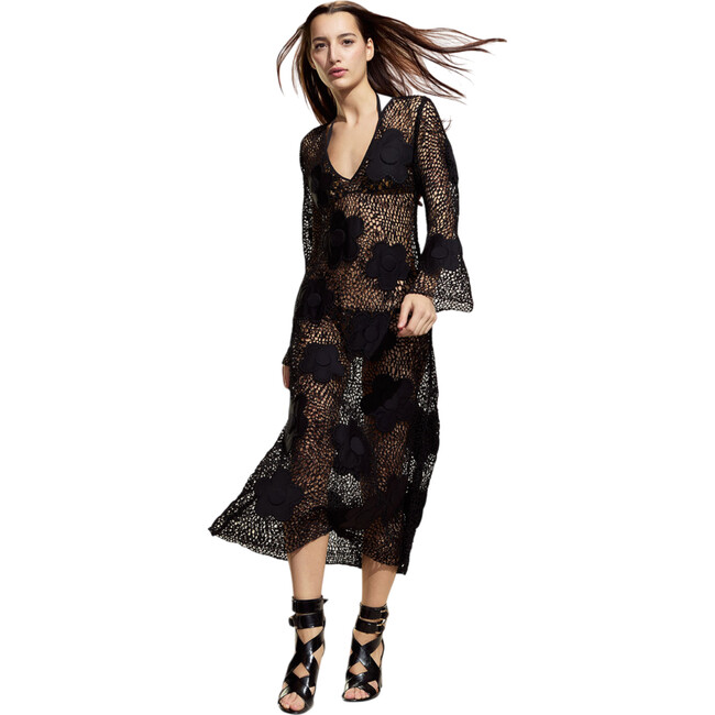 Ibiza Crochet Cover Up, Black