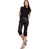 LEATHER CAPRIS, Black - Pants - 2