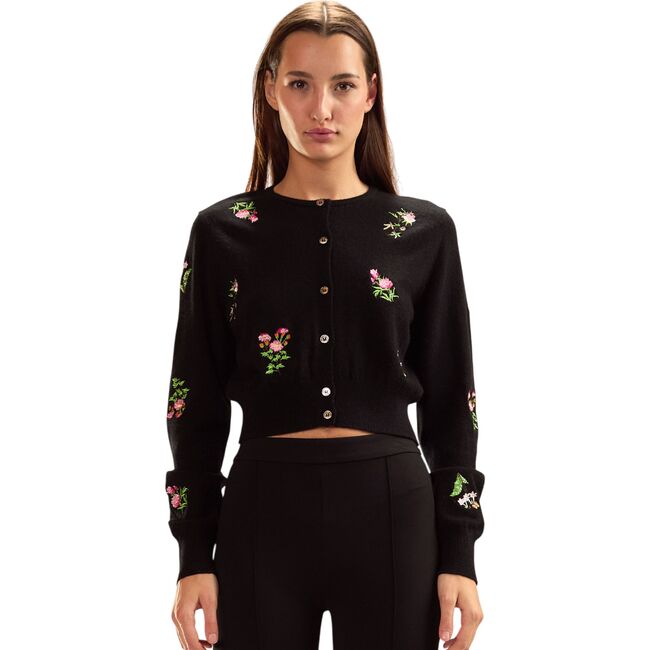 Forget Me Not Cardigan, Black Multi