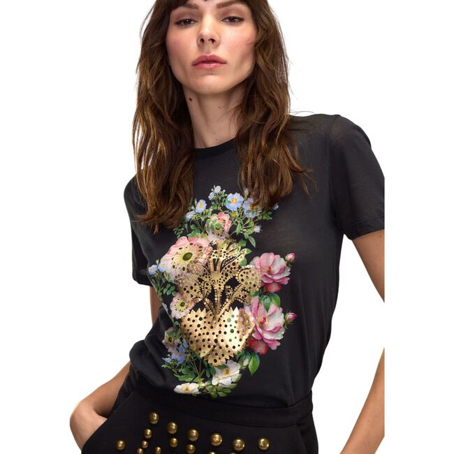 Heart of Gold Tee, Black - T-Shirts - 3