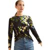 Everyday Long-Sleeve Tee, Black Floral - T-Shirts - 1 - thumbnail