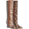 Embossed Leather Wedge Boot, Multi - Boots - 1 - thumbnail