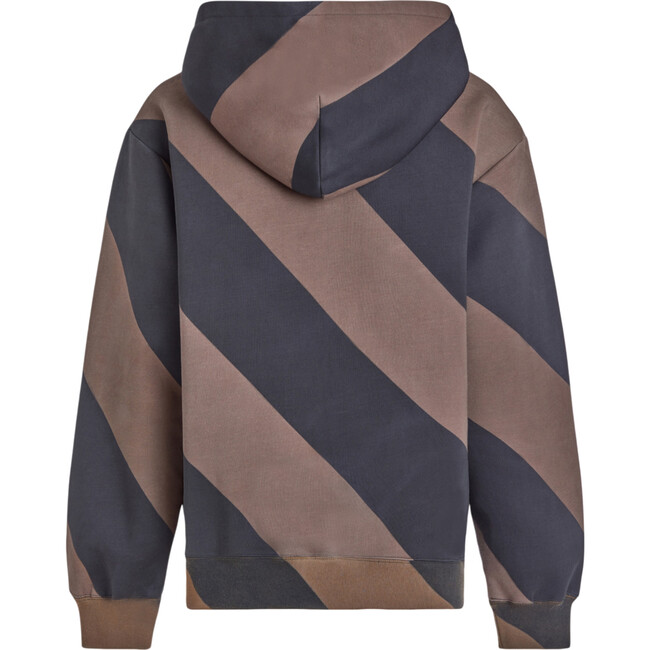 Drew Striped Hoodie, Black/Brown