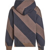 Drew Striped Hoodie, Black/Brown - Sweatshirts - 1 - thumbnail