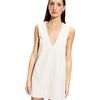 Downtown Leather Dress, Off White - Dresses - 1 - thumbnail