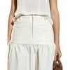 Downtown Leather Nylon Skirt, Off White - Skirts - 1 - thumbnail