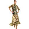Cornelia Silk Skirt, Black Floral - Skirts - 1 - thumbnail