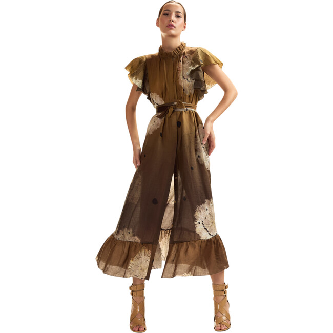Ramie Kaftan, Golden Floral