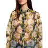 Cornelia Silk Blouse, Black Floral - Shirts - 3