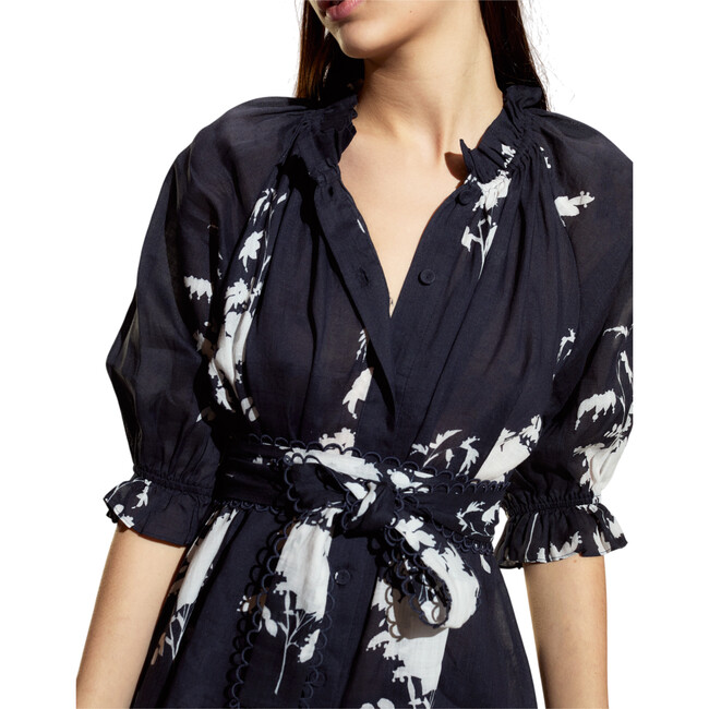 Rosewood Pintuck Dress, Navy/White - Dresses - 4