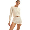 Paloma Shrunken Cardigan, White - Cardigans - 4
