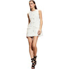 Paige Jacquard Mini Dress, White - Dresses - 1 - thumbnail