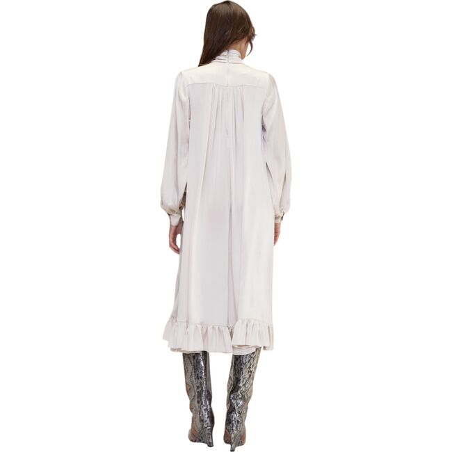 Monroe Silk Charmeuse Dress, Stone